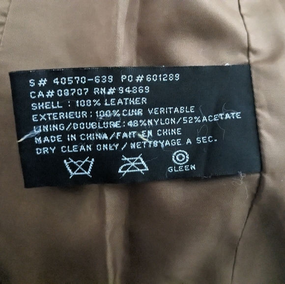 TRIBAL Vintage Y2K Soft Genuine Leather Structured Bronze Blazer 6 - Picture 5 of 5